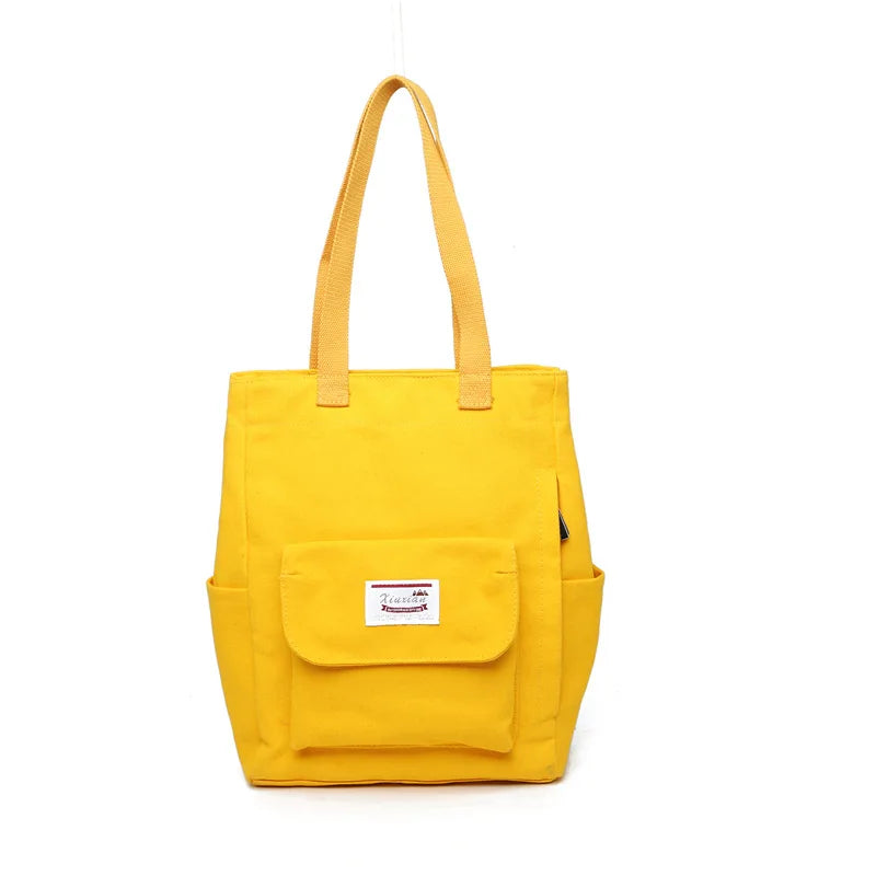 Casual Tote Canvas Bag Women Shoulder Bag Reusable Shopping Bag