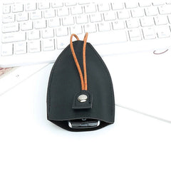 Key Holder Organizer PU Leather Keychain Pouch Protecter Cover Pull Type