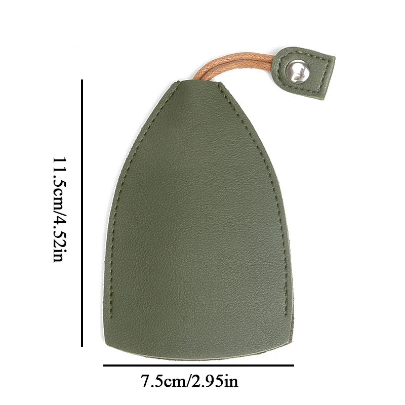 Key Holder Organizer PU Leather Keychain Pouch Protecter Cover Pull Type