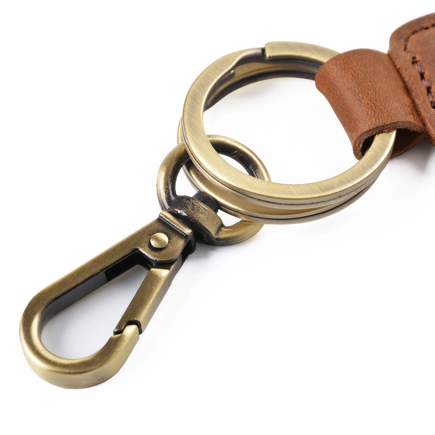 Real Cowhide Leather Keychain Pocket Housekeeper for Car Keys Organizer