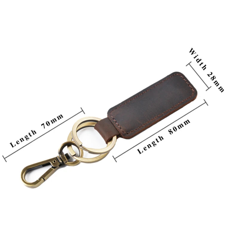 Real Cowhide Leather Keychain Pocket Housekeeper for Car Keys Organizer