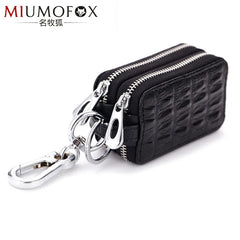 Unisex Alligator-grained Key Wallet Leather Case