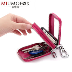 Unisex Alligator-grained Key Wallet Leather Case