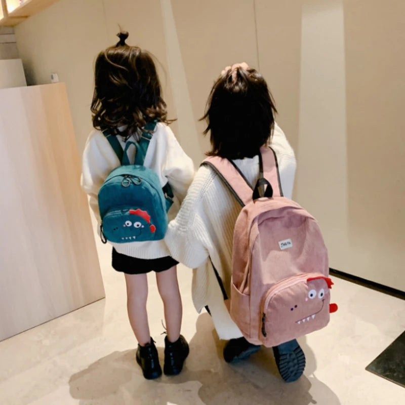 3D Cartoon Dinosaur Kid Backpack Anti-lost Printed School Bag