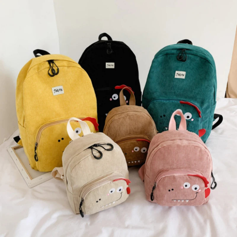 3D Cartoon Dinosaur Kid Backpack Anti-lost Printed School Bag