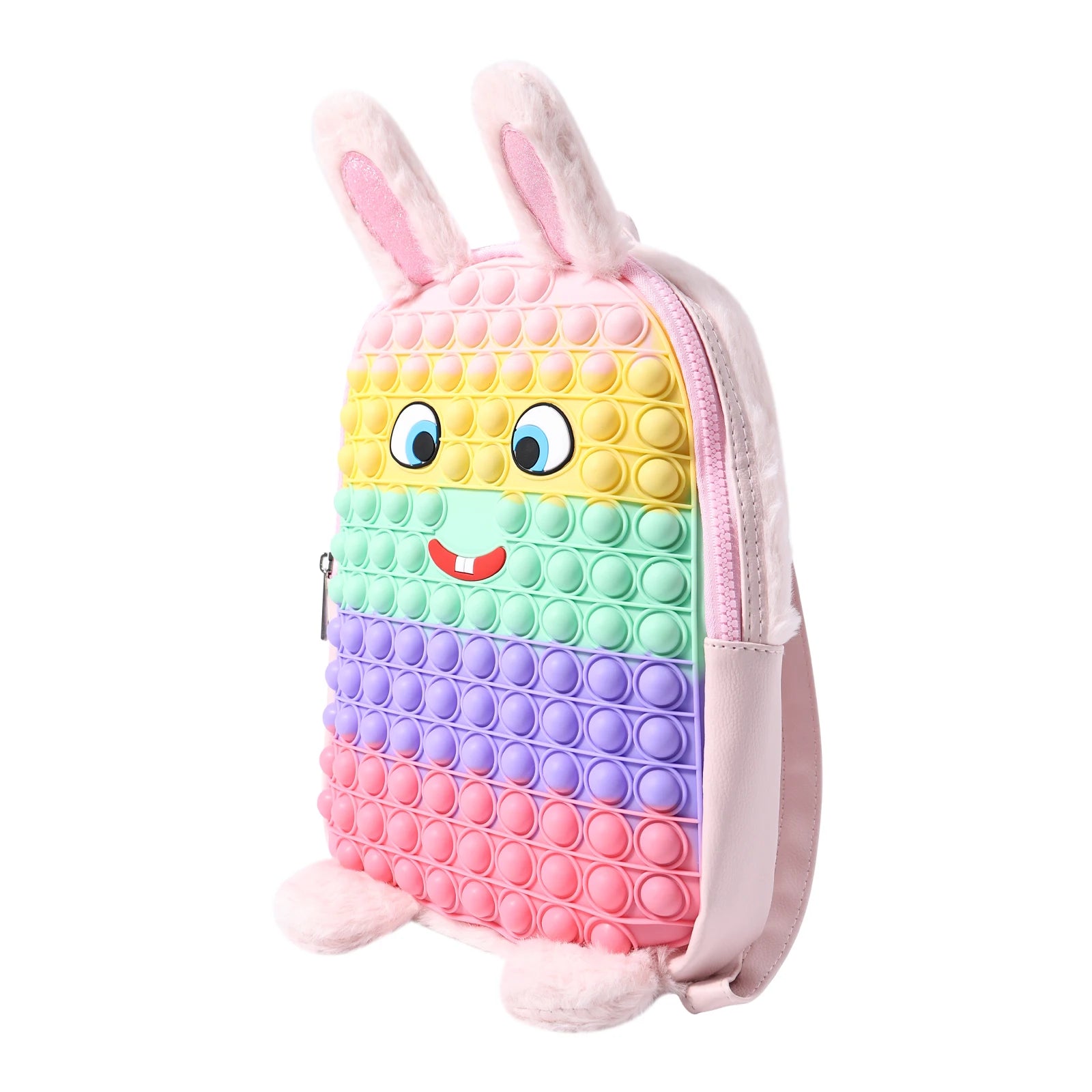 Kid Backpack, Rabbit Shape Stress Relief Push Bubble Zipper School Bag