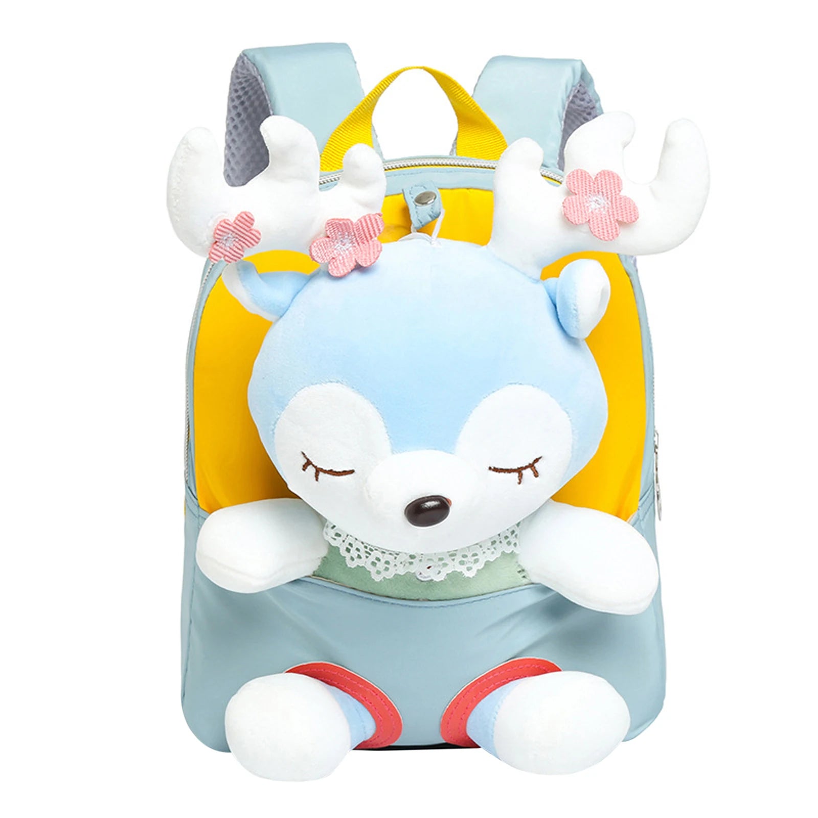 3D Elk Doll Cartoon Backpack Lightweight Large Capacity Girls School Bag