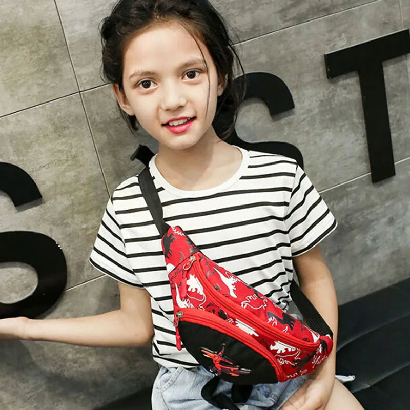 Cartoon Dinosaur Kid Waist Bag Fanny Chest Bag