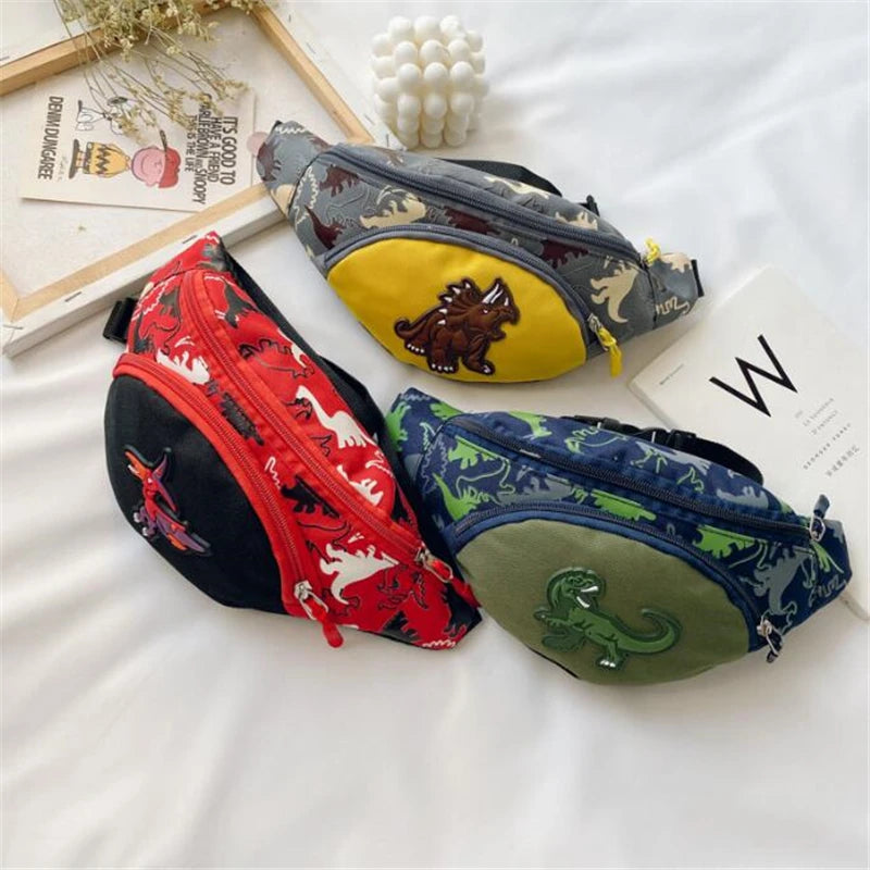 Cartoon Dinosaur Kid Waist Bag Fanny Chest Bag