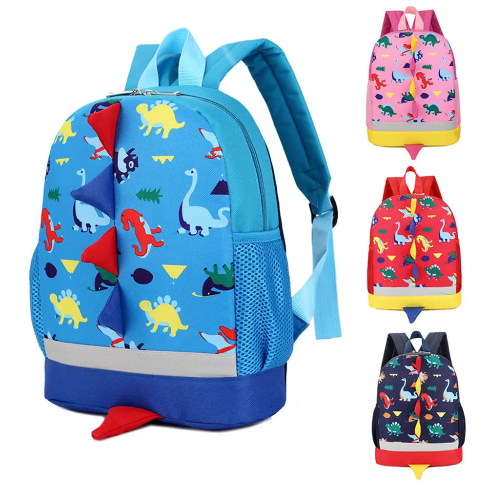 Kids Dinosaur Print Backpack Student School Bag Animals Unisex Rucksack