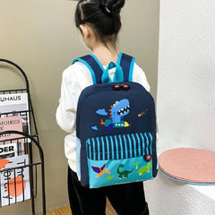 Kids Dinosaur School Bag Lightweight Waterproof Bookbag Boys High Capacity