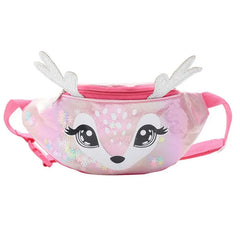 Kids Elk Print Waist Fanny Pack Belt Pouch Travel Hip Bum Shoulder Bag Purse
