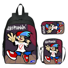 Kids Game Fri. Night Funkin Schoolbag Backpack Set for Students