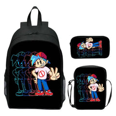 Kids Game Fri. Night Funkin Schoolbag Backpack Set for Students