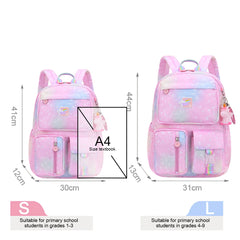 Rainbow School Backpack Water Resistant for Kids