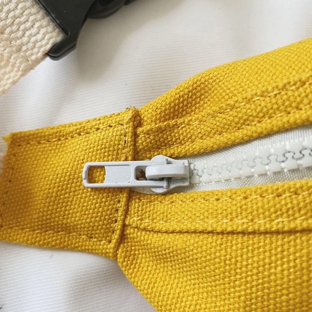 Girls Casual Waist Bag Pack Zip Canvas Chest Bum Belt Shoulder Pouch