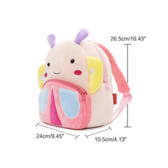 Girls Plush Backpack Kindergarten School Bag Travel Mini Daypack for 2-4 Years