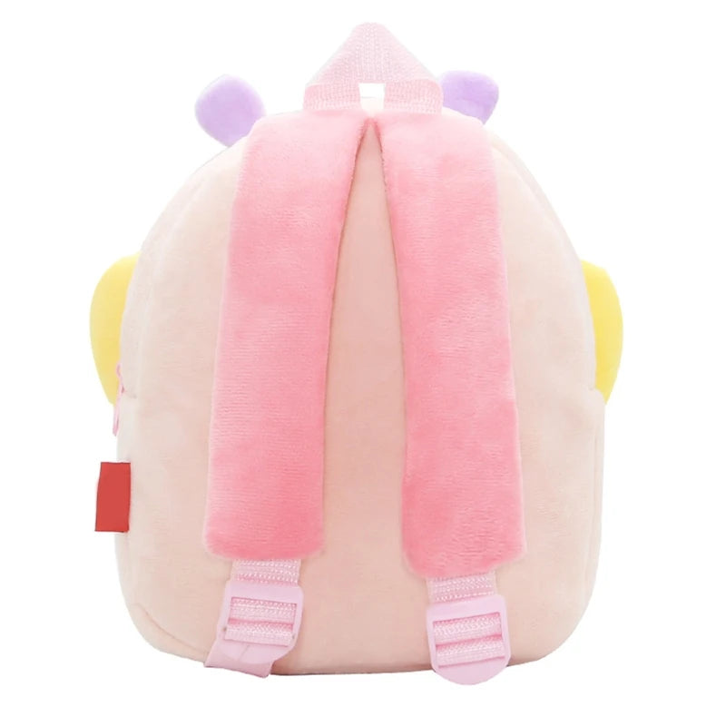 Girls Plush Backpack Kindergarten School Bag Travel Mini Daypack for 2-4 Years