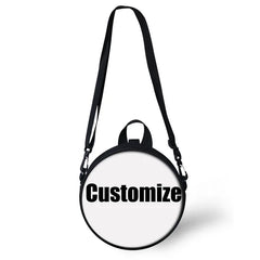 Kids Round Shape Book-Bags Little Cats Pattern Girls School Bags