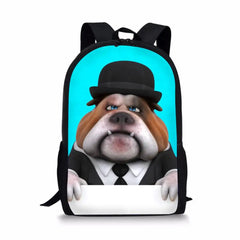 Bulldogs Print Kids School Backpack for Boys