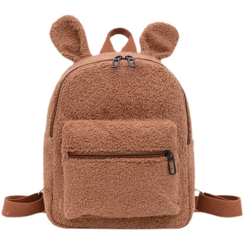 Kids Bunny Ear Plush Backpack - Kindergarten School Bag