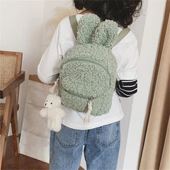 Kids Toddler Plush Backpack Bunny Ear Kindergarten School Bag