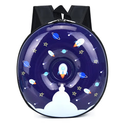 Kids Rainbow Donut Car Tyre Shape Backpack Mini Wheel Bag