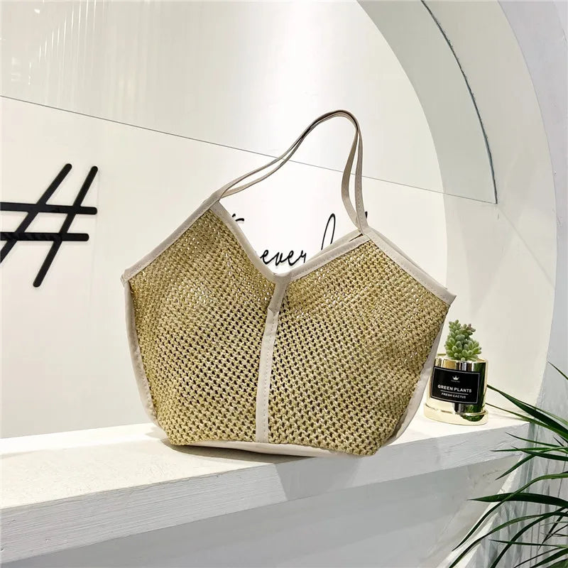 Knitting Shoulder Bag Women Purse Handbag Tote Bag