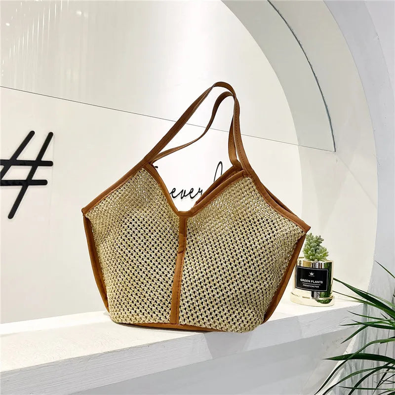 Knitting Shoulder Bag Women Purse Handbag Tote Bag