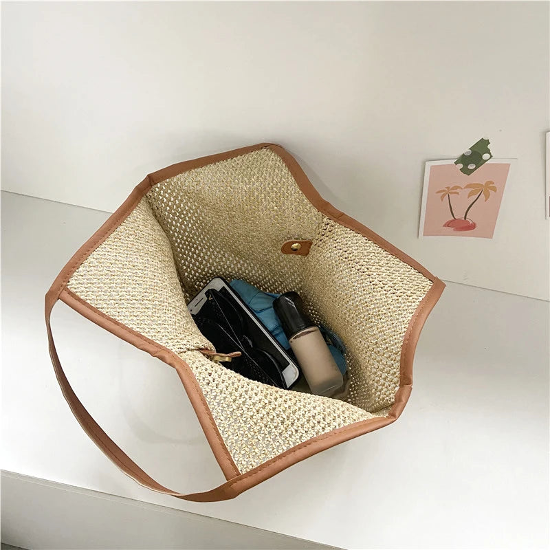 Knitting Shoulder Bag Women Purse Handbag Tote Bag