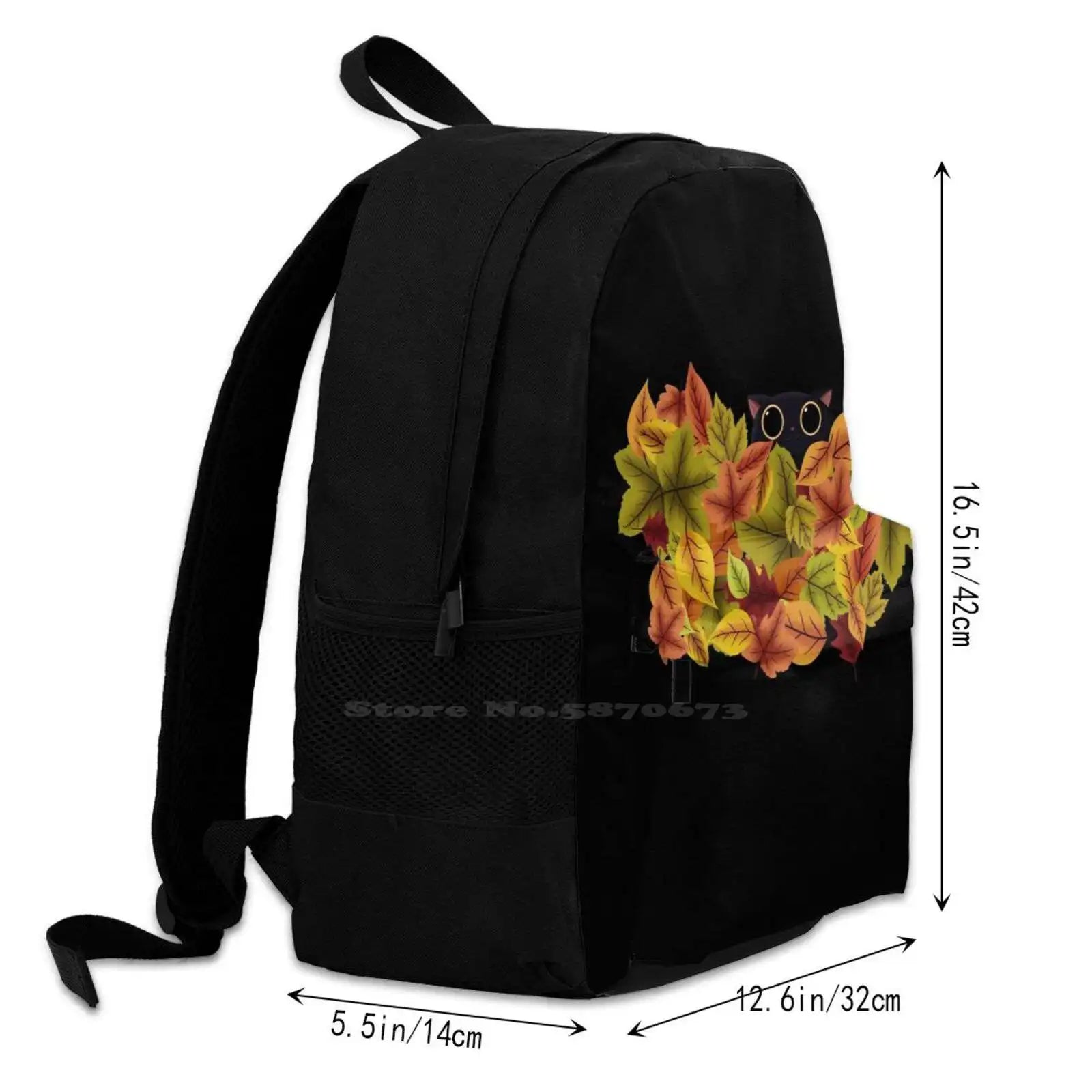 Kitten Hiding In A Bush Backpack