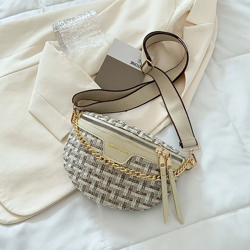 Women's Knitted Waist Pack Fanny Pack Crossbody Bag