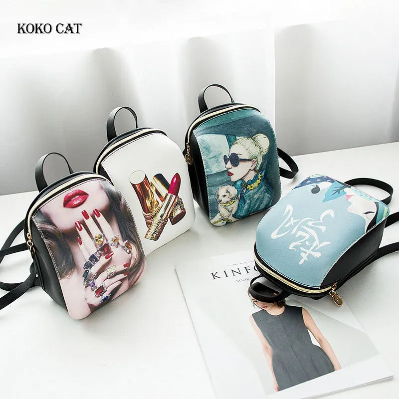 Kokocat Mini Handbags for Teenager Girls Women Multi-Function Rucksack