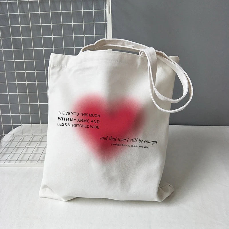 Korea Ulzzang Ins Heart Harajuku Women Shoulder Bag Gothic School Bag