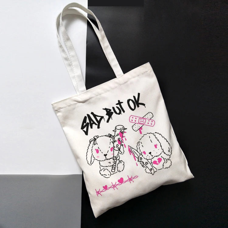 Korea Ulzzang Ins Heart Harajuku Women Shoulder Bag Gothic School Bag
