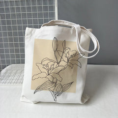 Korean Ulzzang Abstract Face Canvas Shoulder Bag