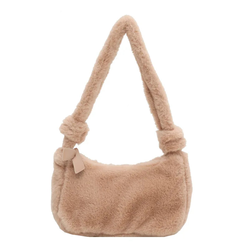 Autumn Plush Mini Bag Women's Messenger Handbag