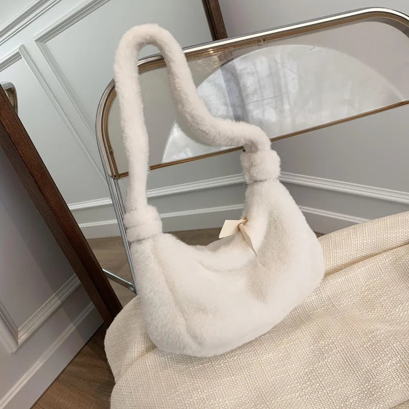 Autumn Plush Mini Bag Women's Messenger Handbag