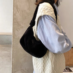 Autumn Plush Mini Bag Women's Messenger Handbag