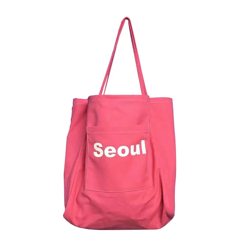 Canvas Shoulder Bag Large-capacity Tote Handbag