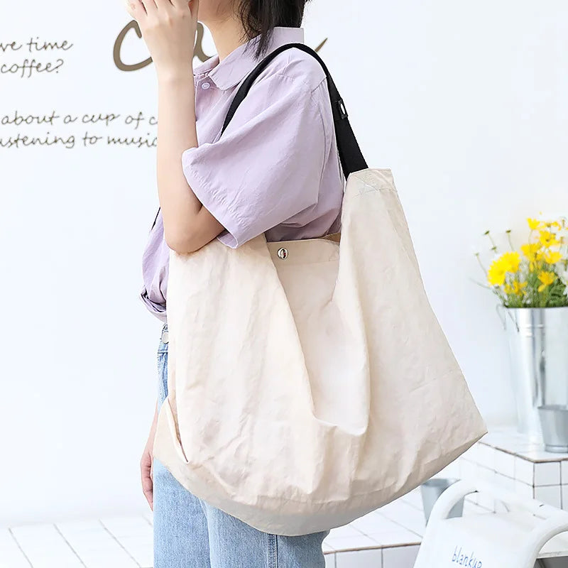 Canvas Women's Shoulder Bag Large Capacity Causal Ladies Shopping Bag