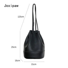 Vintage Mini Bucket Bag Pleated Crossbody Bag