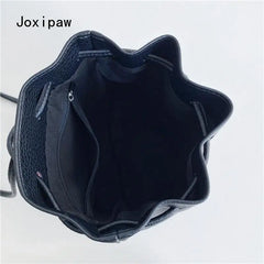 Vintage Mini Bucket Bag Pleated Crossbody Bag