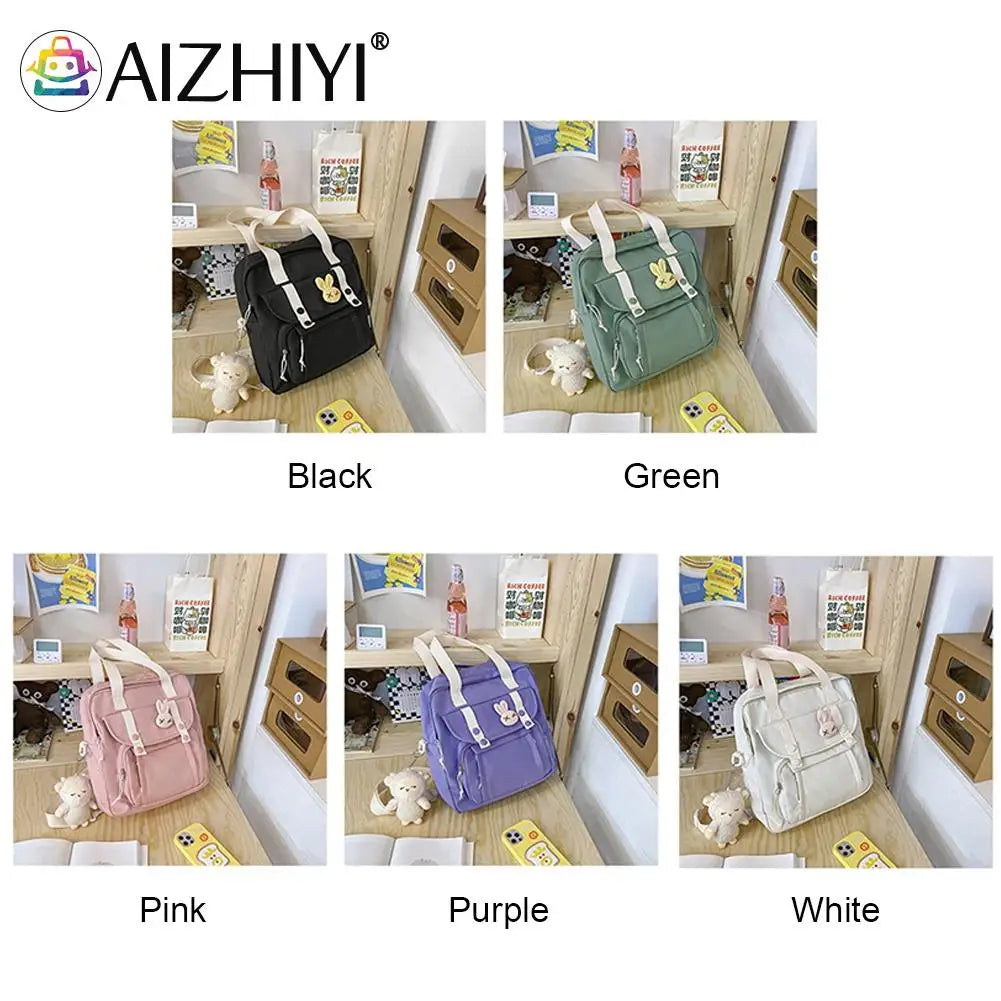 Nylon Shoulder Backpack Schoolbag Multi-function Travel Totes Bags