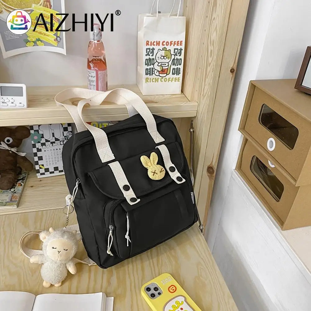 Nylon Shoulder Backpack Schoolbag Multi-function Travel Totes Bags