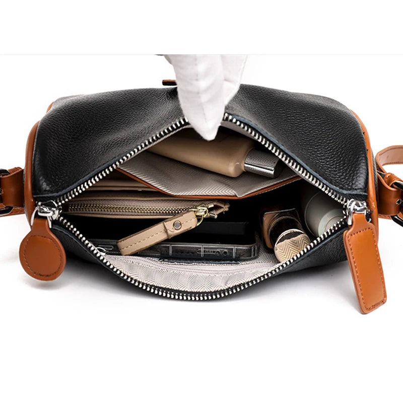 Women's Leather Sling Purse Vintage Messenger Shoulder Bag