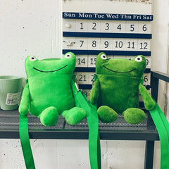 Funny Plush Cartoon Frog Bag Women Shoulder Messenger Handbag