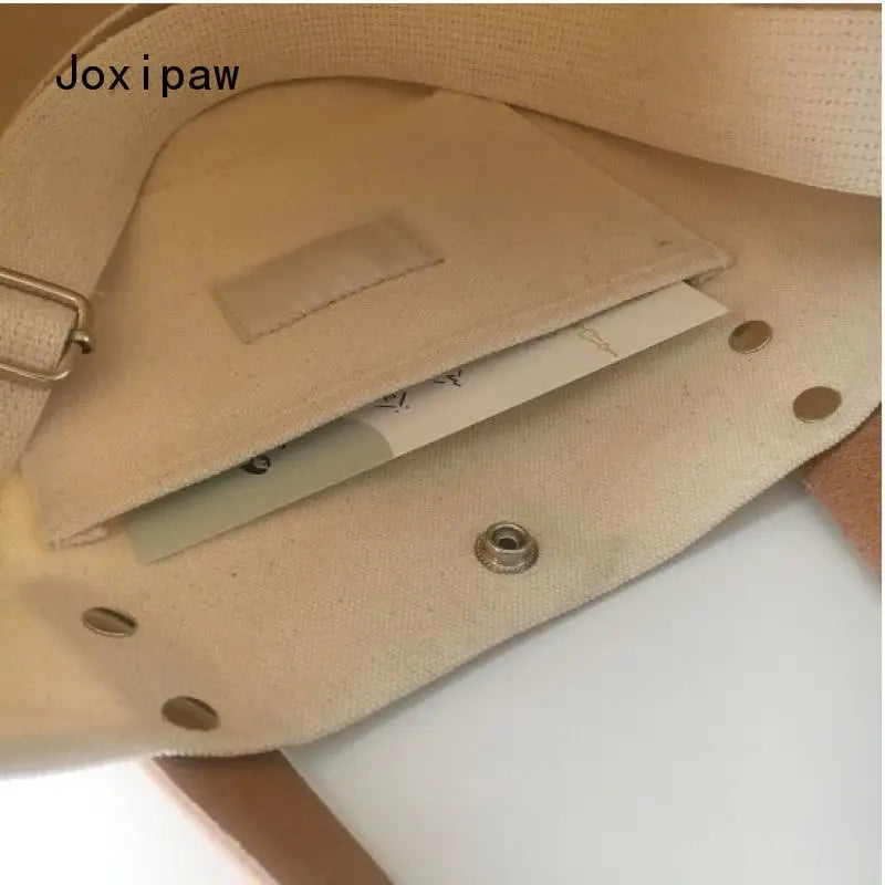 Large Canvas Tote Bag Women Solid Shoulder Handbag Casual Purse