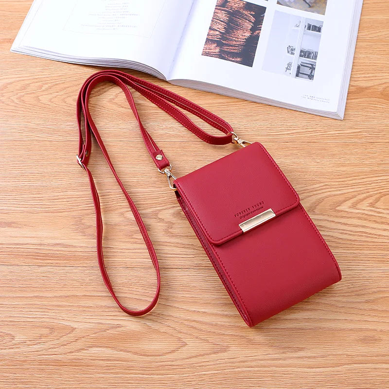 Multifunctional Crossbody Bag Women PU Leather Shoulder Bag