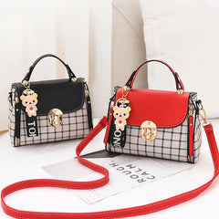 Women School Litter Bear PU Leather Waterproof Handbag Women's Shoulder Bag